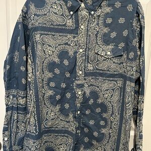 Polo Ralph Lauren Men's Blue Paisley Shirt